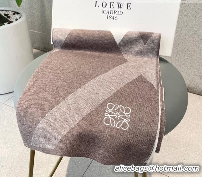 New Design Loewe Cashmere Knit Scarf 32x180cm 0104 Beige 2022