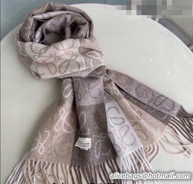 Buy Discount Loewe Wool Cashmere Long Scarf 40x200cm 0807 Beige 2023