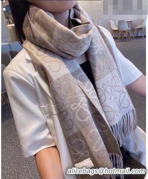 Buy Discount Loewe Wool Cashmere Long Scarf 40x200cm 0807 Beige 2023