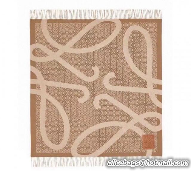 Affordable Price Loewe Anagram Wool Scarf 130x140cm 0815 Beige 2023