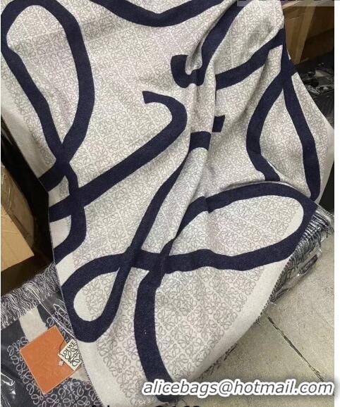 Trendy Design Loewe Anagram Wool Scarf 130x140cm 0815 Blue 2023