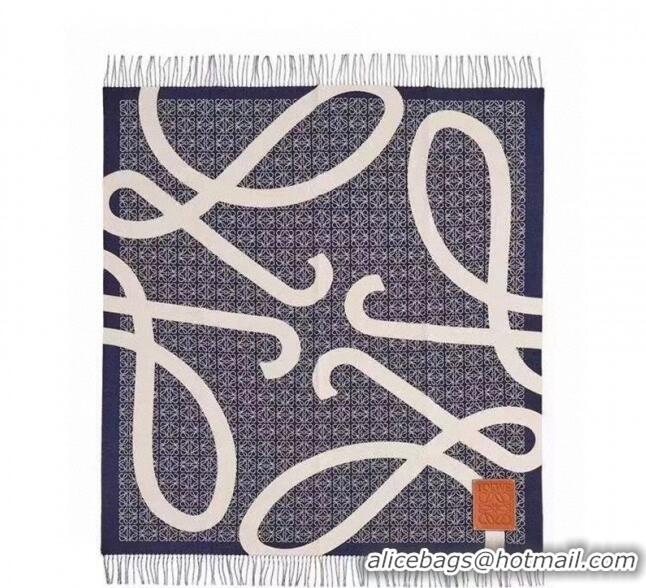 Trendy Design Loewe Anagram Wool Scarf 130x140cm 0815 Blue 2023