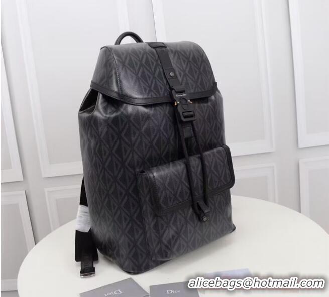 Buy Inexpensive DIOR HIT THE ROAD BACKPACK Black CD Diamond Canvas and Smooth Calfskin 1ESBA021