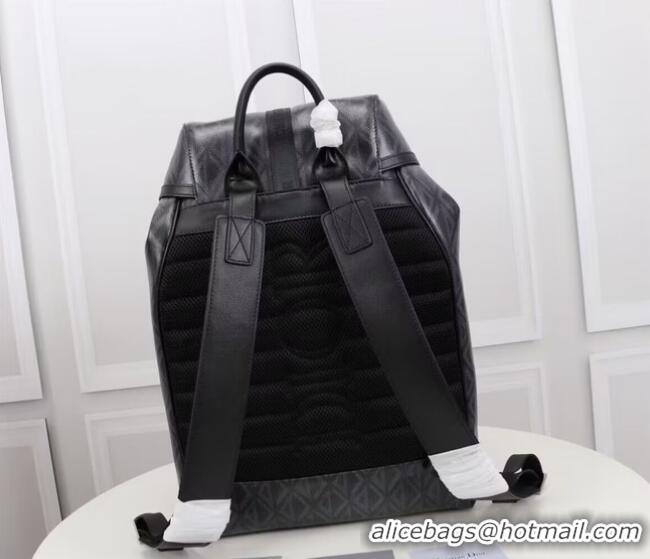 Buy Inexpensive DIOR HIT THE ROAD BACKPACK Black CD Diamond Canvas and Smooth Calfskin 1ESBA021