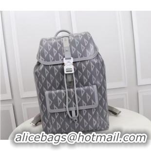 Promotional DIOR HIT THE ROAD BACKPACK Dior Gray CD Diamond Canvas and Smooth Calfskin 1ESBA021CD