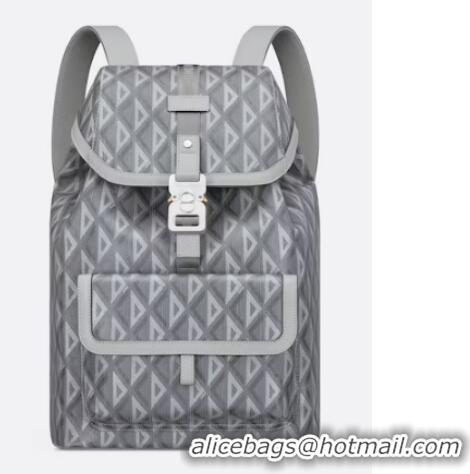 Promotional DIOR HIT THE ROAD BACKPACK Dior Gray CD Diamond Canvas and Smooth Calfskin 1ESBA021CD