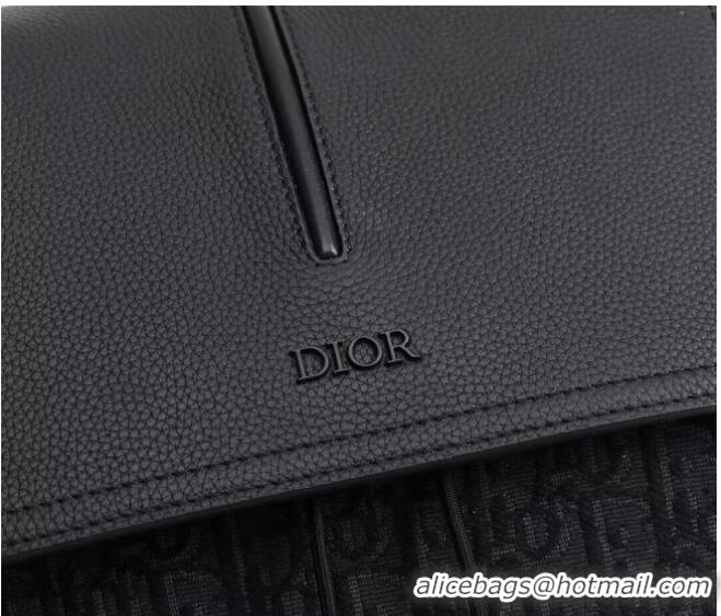 Grade Design DIOR BACKPACK Black Dior Oblique Jacquard and Black Grained Calfskin CM1062A