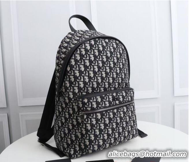 Top Grade DIOR BACKPACK Beige and Black Dior Oblique Jacquard CM1088-2