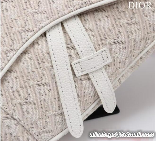 Buy Inexpensive Dior Essentials SADDLE BAG Oblique Jacquard 1ADPO093 White