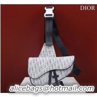 Low Price Dior Essentials SADDLE BAG Oblique Jacquard 1ADPO093 light blue