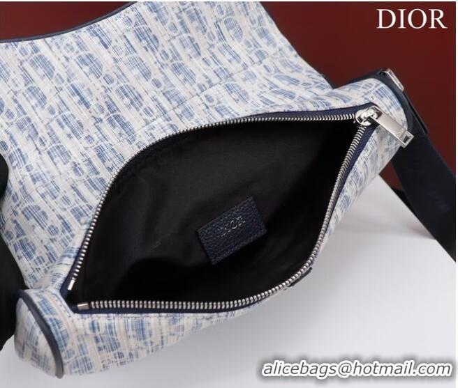 Low Price Dior Essentials SADDLE BAG Oblique Jacquard 1ADPO093 light blue