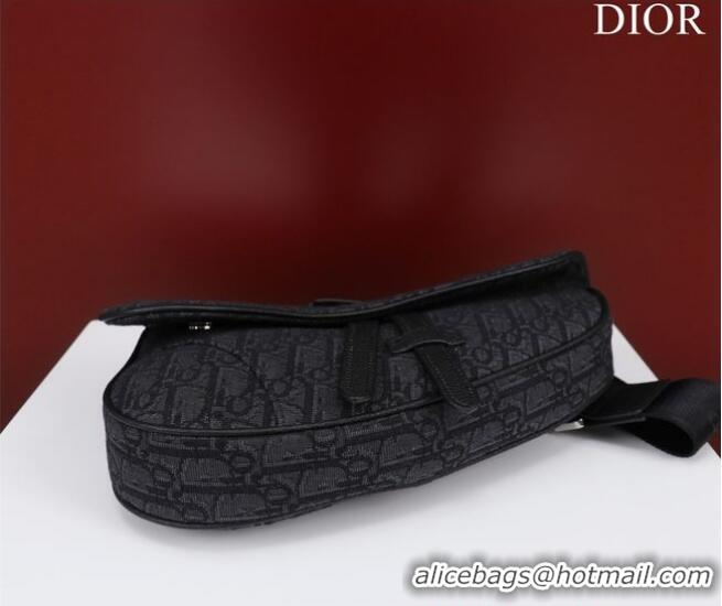 Low Price Dior Essentials SADDLE BAG Oblique Jacquard 1ADPO093 black