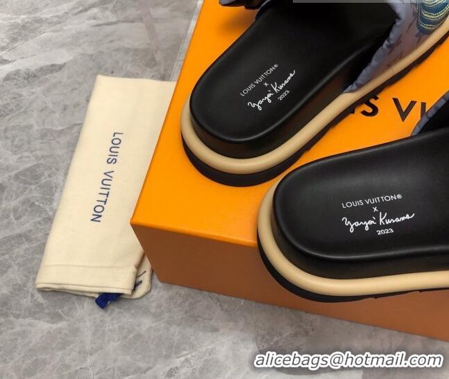 Pretty Style Louis Vuitton Pumpkin Pool Pillow Flat Comfort Slide Sandals Grey 0607111