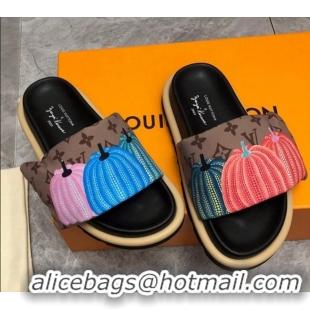 Best Product Louis Vuitton Pumpkin Pool Pillow Flat Comfort Slide Sandals Monogram Reverse 607112