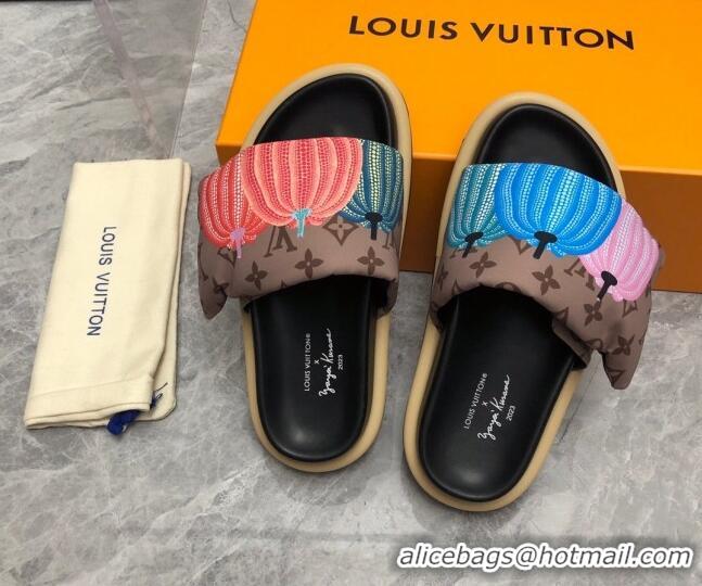 Best Product Louis Vuitton Pumpkin Pool Pillow Flat Comfort Slide Sandals Monogram Reverse 607112