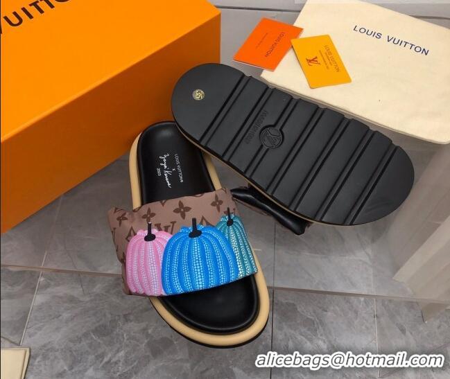 Best Product Louis Vuitton Pumpkin Pool Pillow Flat Comfort Slide Sandals Monogram Reverse 607112