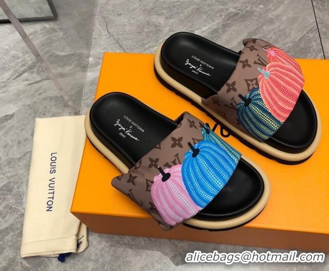 Best Product Louis Vuitton Pumpkin Pool Pillow Flat Comfort Slide Sandals Monogram Reverse 607112