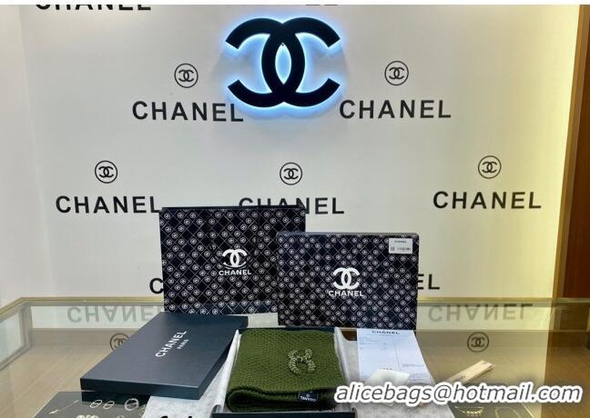 Buy Inexpensive Chanel Knit Scarf 30x190cm 013185 Green 2023