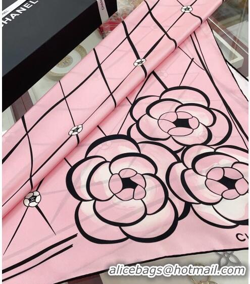 Reasonable Price Chanel Silk Sqaure Scarf 90x90cm 030804 Pink 2023