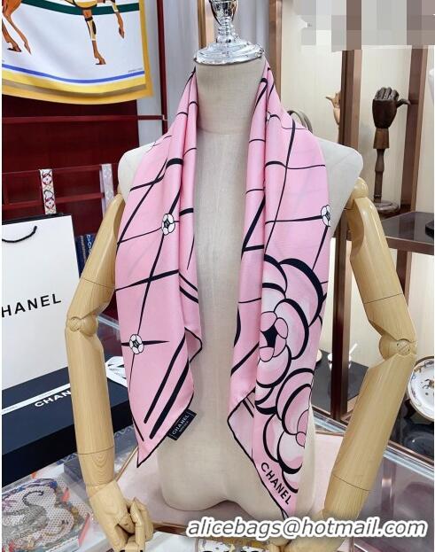 Reasonable Price Chanel Silk Sqaure Scarf 90x90cm 030804 Pink 2023