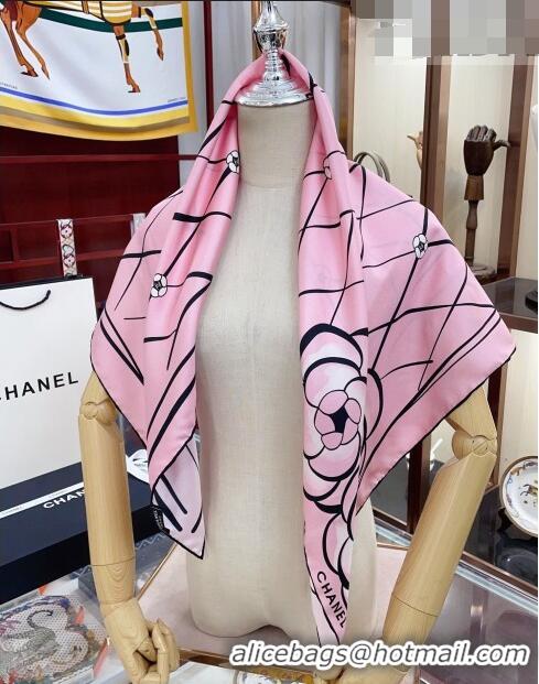 Reasonable Price Chanel Silk Sqaure Scarf 90x90cm 030804 Pink 2023