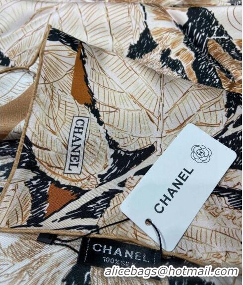 Low Cost Chanel Silk Sqaure Scarf 90x90cm 061301 Brown 2023