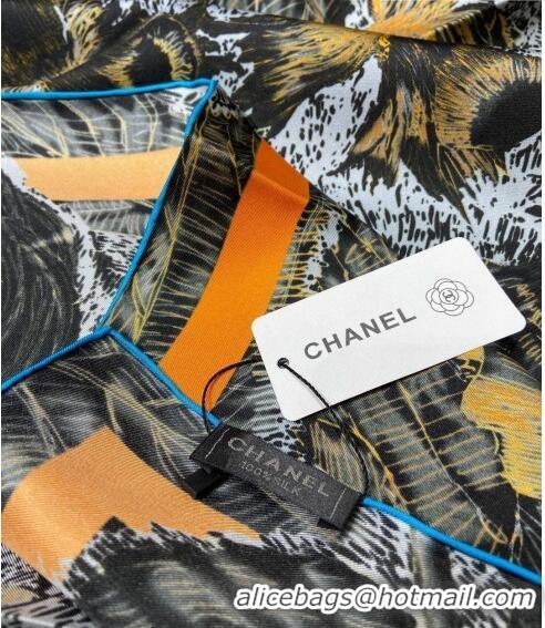 Grade Promotional Chanel Silk Sqaure Scarf 90x90cm 061301 Black 2023