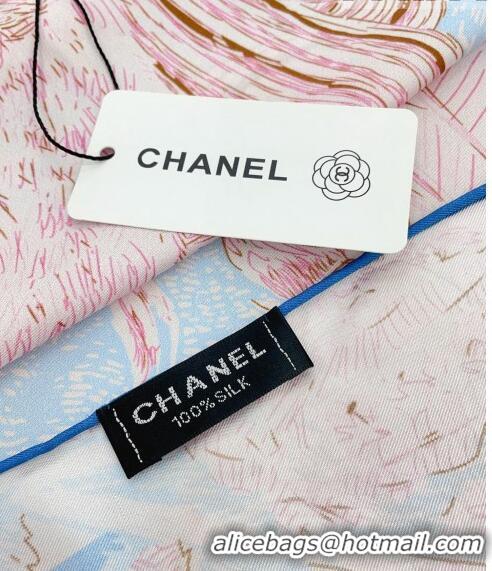 Classic Specials Chanel Silk Sqaure Scarf 90x90cm 062801 Pink 2023