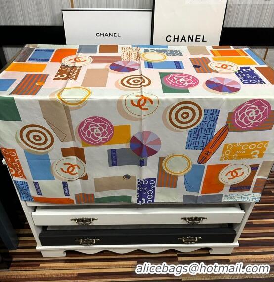 Famous Brand Chanel Silk Sqaure Scarf 90x90cm 062802 Orange 2023