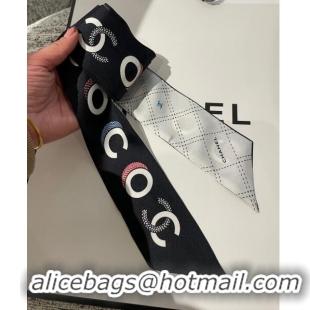 Low Price Chanel COCO Silk Bandeau Scarf H71506 White 2023