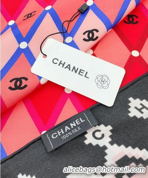 Affordable Price Chanel Silk Square Scarf CH71809 Pink 2023