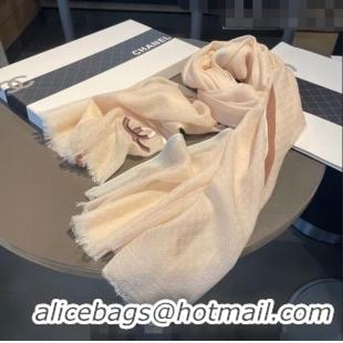 Big Discount Chanel Cashmere Scarf 105x180cm CH082202 Nude 2023