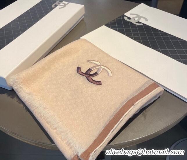 Big Discount Chanel Cashmere Scarf 105x180cm CH082202 Nude 2023