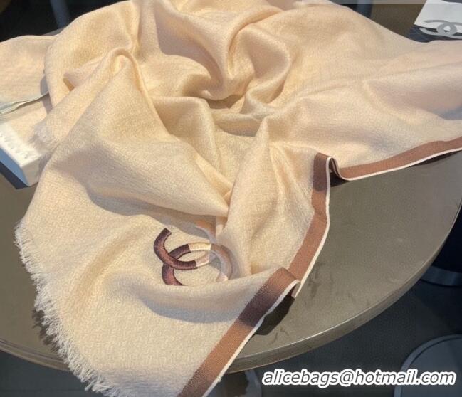 Big Discount Chanel Cashmere Scarf 105x180cm CH082202 Nude 2023