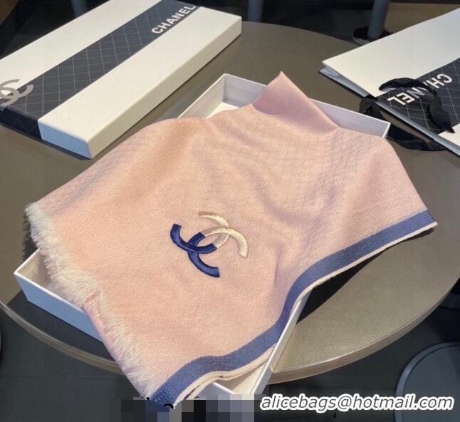 Top Grade Chanel Cashmere Scarf 105x180cm CH082202 Light Pink 2023