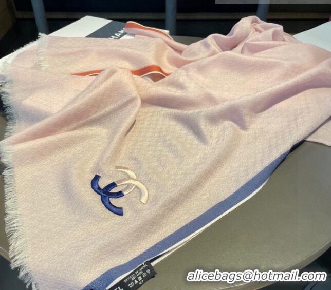 Top Grade Chanel Cashmere Scarf 105x180cm CH082202 Light Pink 2023