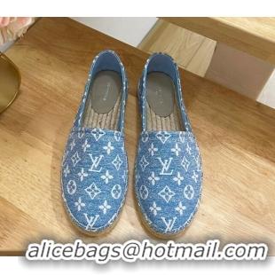 Best Product Louis Vuitton Starboard Flat Espadrilles in Monogram Denim Blue 607122