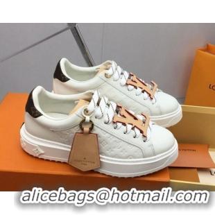 Sumptuous Louis Vuitton Time Out Sneaker in Mini Monogram Leather with Tag 1ABHRY