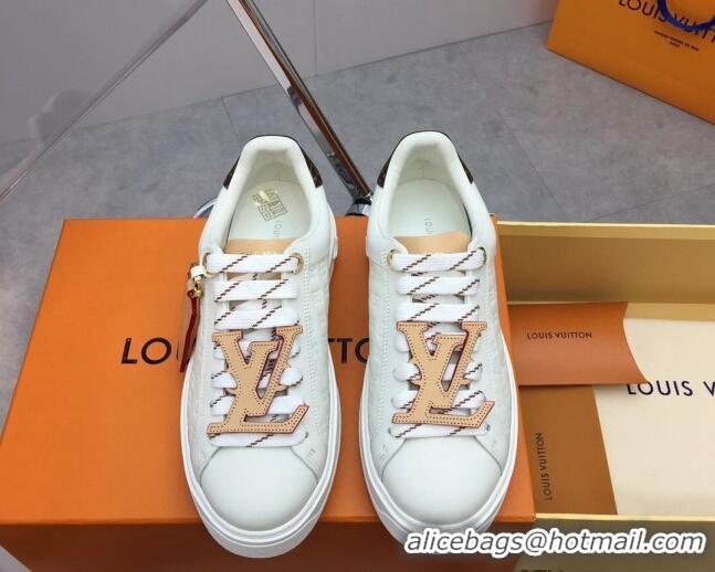 Sumptuous Louis Vuitton Time Out Sneaker in Mini Monogram Leather with Tag 1ABHRY