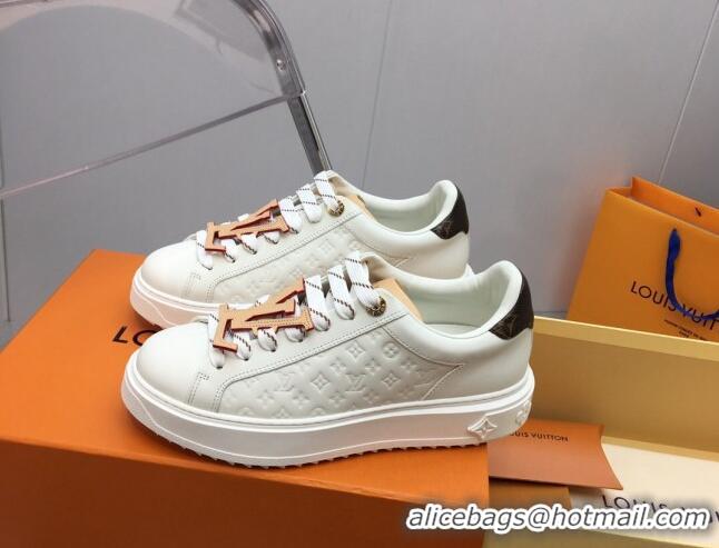 Sumptuous Louis Vuitton Time Out Sneaker in Mini Monogram Leather with Tag 1ABHRY