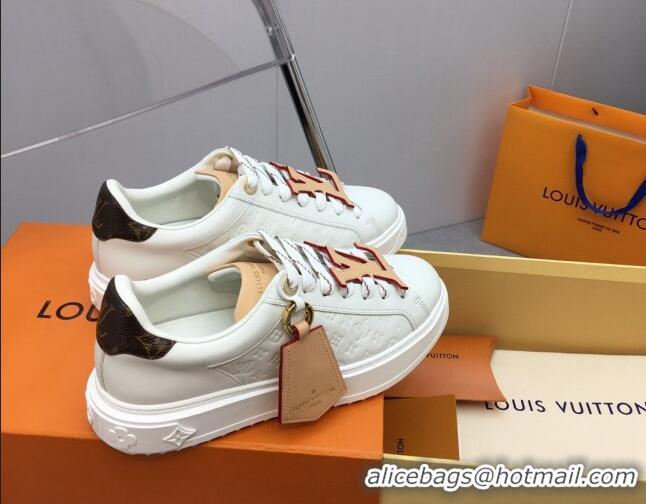 Sumptuous Louis Vuitton Time Out Sneaker in Mini Monogram Leather with Tag 1ABHRY