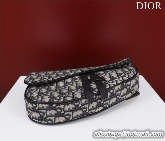 Promotional Dior Essentials SADDLE BAG Beige and Black Dior Oblique Jacquard 1ADPO093