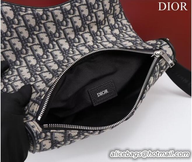 Promotional Dior Essentials SADDLE BAG Beige and Black Dior Oblique Jacquard 1ADPO093