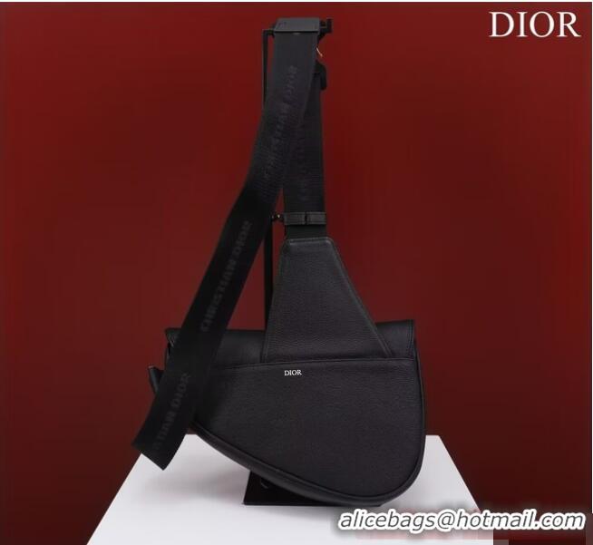 Promotional Dior Essentials SADDLE BAG Grained Calfskin 1ADPO093 black