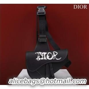 Reasonable Price Dior Essentials SADDLE BAG Grained Calfskin 1ADPO093 black&white