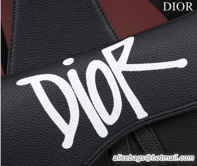 Trendy Design Dior Essentials SADDLE BAG Grained Calfskin 1ADPO093B black&white