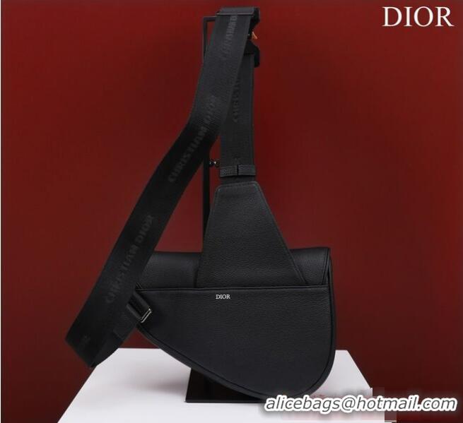 Trendy Design Dior Essentials SADDLE BAG Grained Calfskin 1ADPO093B black&white