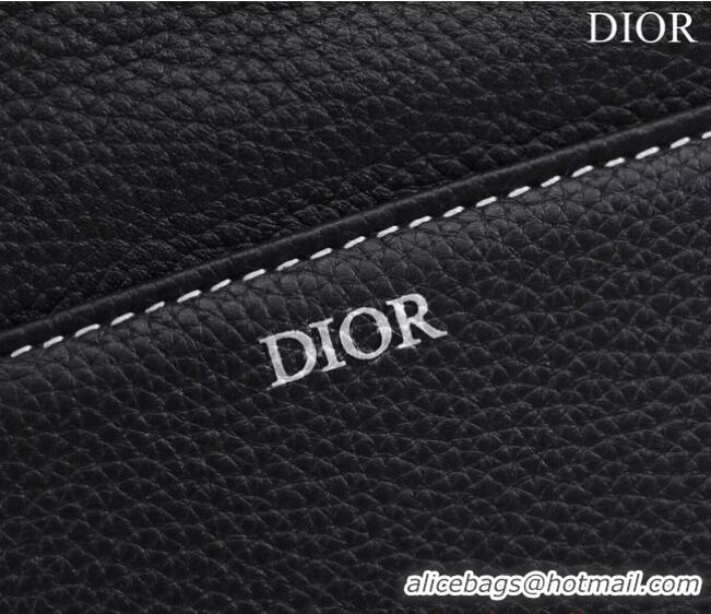 Famous Brand Dior Essentials SADDLE BAG Grained Calfskin 1ADPO093c black