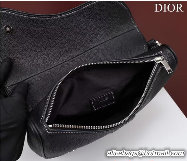 Famous Brand Dior Essentials SADDLE BAG Grained Calfskin 1ADPO093c black