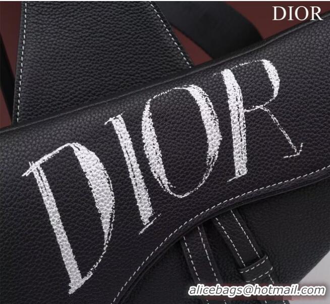 Famous Brand Dior Essentials SADDLE BAG Grained Calfskin 1ADPO093c black